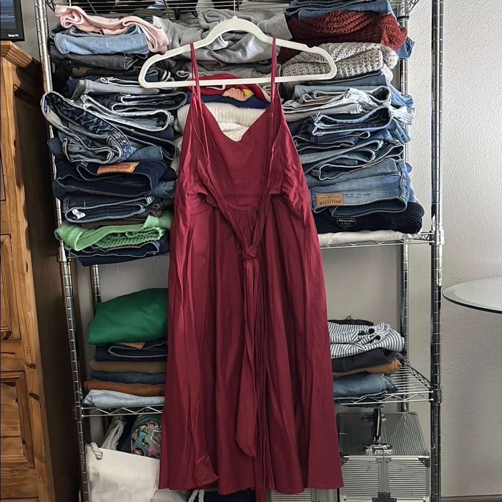 Elegant Burgundy Slip Dress.  Flirty & comfortable.